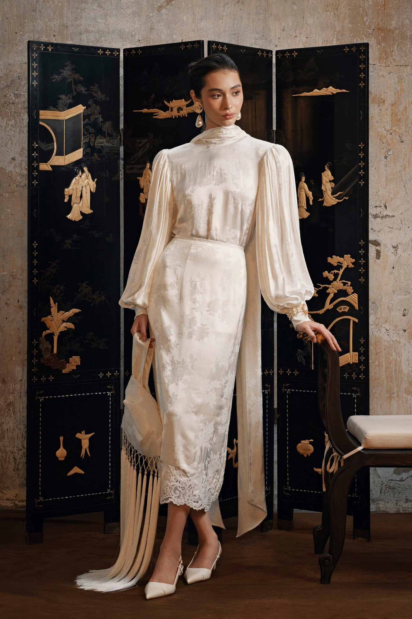 Contour Silk Skirt