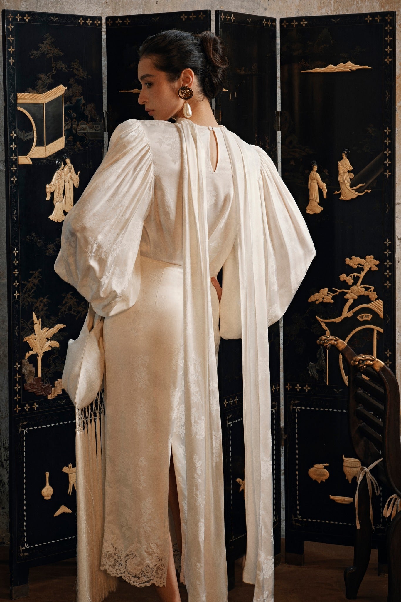Contour Silk Skirt