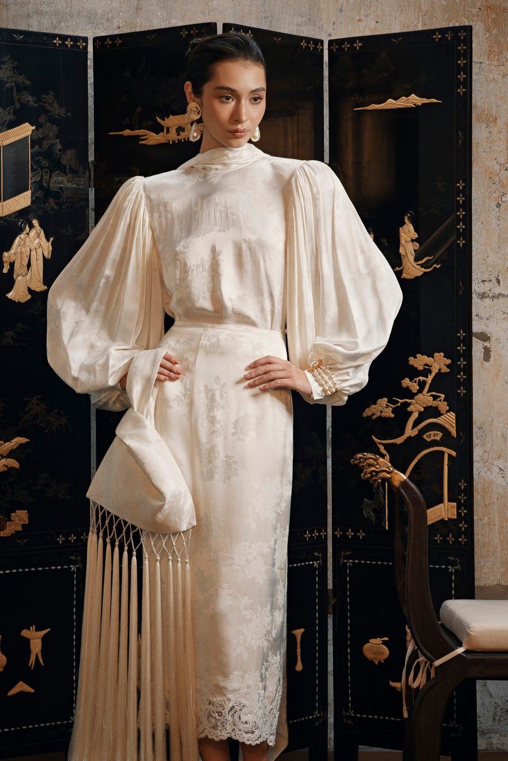 Contour Silk Skirt